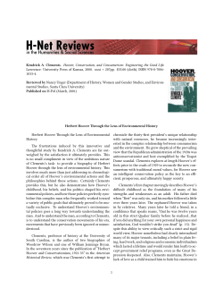Herbert Hoover Through the Lens of Environmental History - H-Net