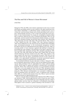 The Rise and Fall of Mexico`s Green Movement