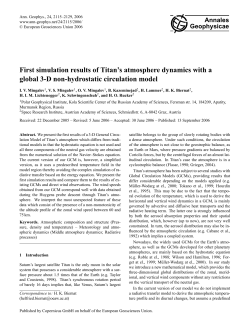First simulation results of Titan`s atmosphere dynamics with a global