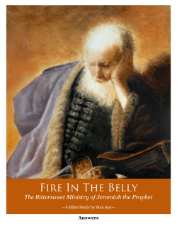 Jeremiah&ndash;Fire in the Belly &ndash; answers