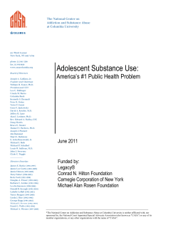 Adolescent Substance Use - The National Center on Addiction and