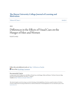 Differences in the Effects of Visual Cues on the Hunger of Men and