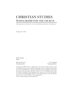 The Restoration Movement, The Habit of Schism and a Proposal for