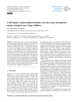 Cold Smoke: smoke-induced density currents cause unexpected