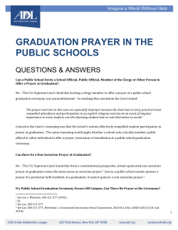GRADUATION PRAYER IN THE PUBLIC SCHOOLS
