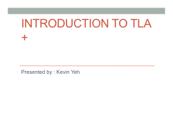 TLA+ Presentation