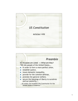 US Constitution Notes