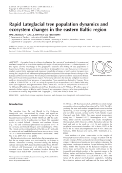 Rapid Lateglacial tree population dynamics and ecosystem changes