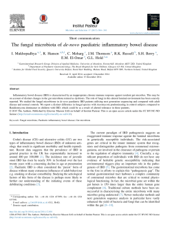 The fungal microbiota of de-novo paediatric inflammatory bowel