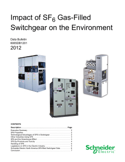 Impact of SF6 Gas-Filled Switchgear on the