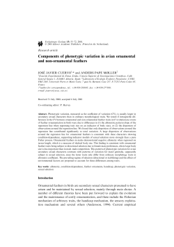 Components of phenotypic variation in avian ornamental and non