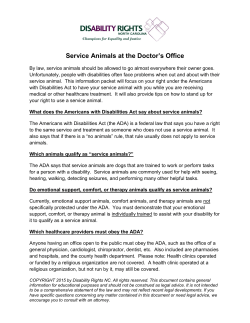 Service Animals at the Doctor`s Office