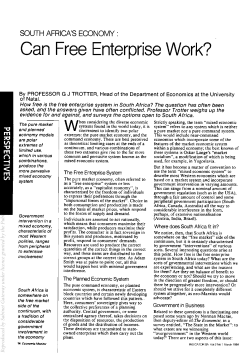 Can Free Enterprise Work?