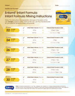 Enfamil&reg; Infant Formula Infant Formula Mixing Instructions