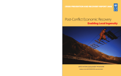 Post-Conflict Economic Recovery