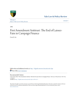 First Amendment Antitrust: The End of Laissez