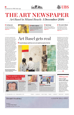 THE ART NEWSPAPER Art Basel in Miami Beach