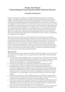 People of the Heath: synopsis of the project