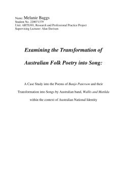Examining the Transformation of Australian Folk Poetry into Song: