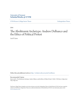 Andrew Delbanco and the Ethics of Political Protest