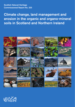 SNH Commissioned Report 325: Climate change, land