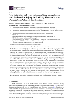 The Interplay between Inflammation, Coagulation and Endothelial