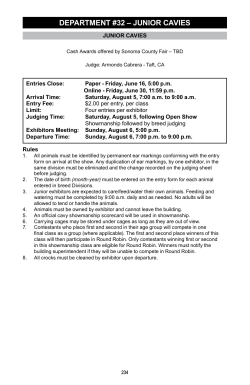 DEPARTMENT #32 – JUNIOR CAVIES