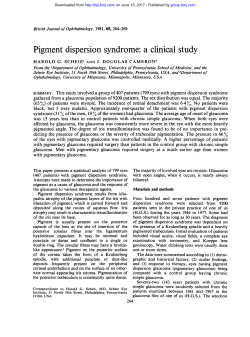Pigment dispersion syndrome: a clinical study
