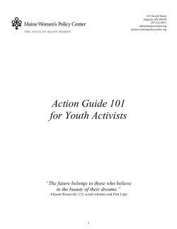 Action Guide - Maine Women`s Lobby