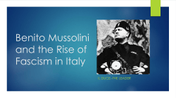 Benito Mussolini and the Rise of Fascism in Italy
