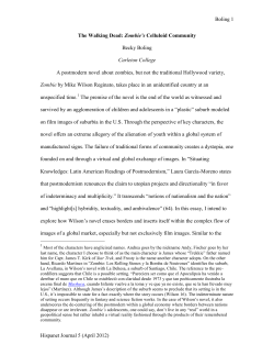 Notes on Zombie - Hispanet Journal