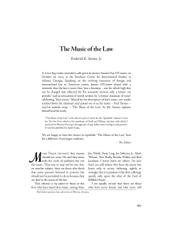 The Music of the Law