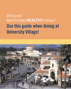 Use this guide when dining at University Village!