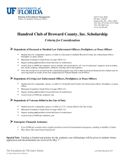 Hundred Club of Broward County, Inc. Scholarship