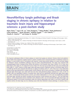 Neurofibrillary tangle pathology and Braak