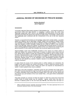 judicial review of decisions by private bodies
