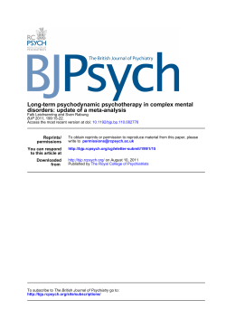 disorders: update of a meta-analysis Long