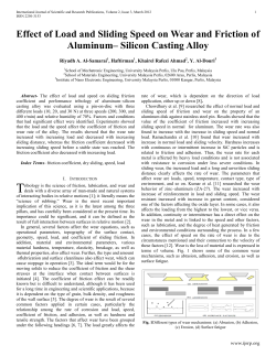 Effect of Load and Sliding Speed on Wear and Friction of Aluminum