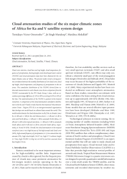 Cloud attenuation studies of the six major climatic zones