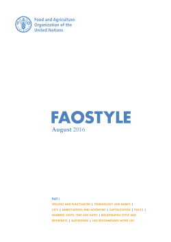 faostyle - Food and Agriculture Organization of the United Nations