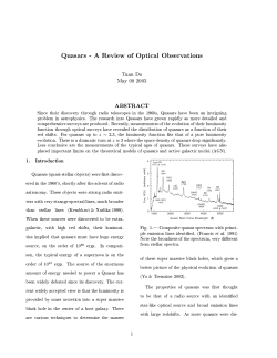 Quasars - Berkeley Cosmology Group