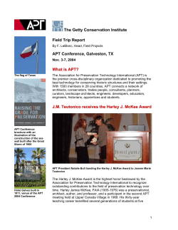 APT Conference, Galveston, TX