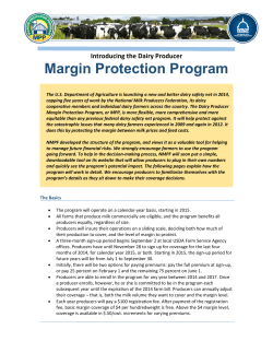 Margin Protection Program - Dairy Marketing Services
