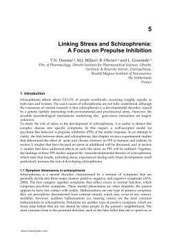 Linking Stress and Schizophrenia: A Focus on