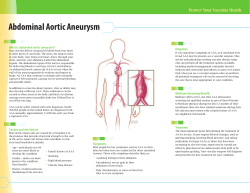 Abdominal Aortic Aneurysm Abdominal Aortic Aneurysm