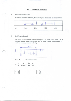 Design of One-Way Slabs