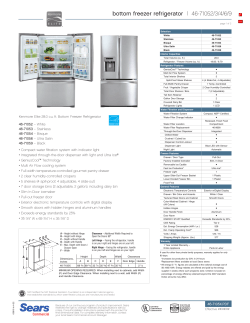 bottom freezer refrigerator | 46-71052/3/4/6/9
