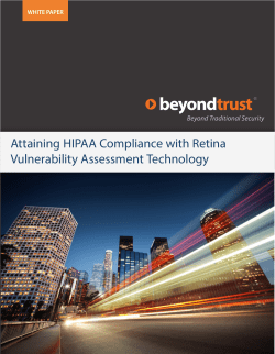 Attaining HIPAA Compliance with Retina Vulnerability