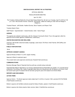 DENTON SCHOOL DISTRICT NO. 84 TRUSTEES OFFICIAL