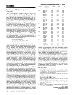 Slater`s rules and electron configurations